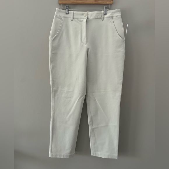 NWT Kit and Ace Aspen Straight Leg White High Rise Modern Trouser Pant - Picture 4 of 7